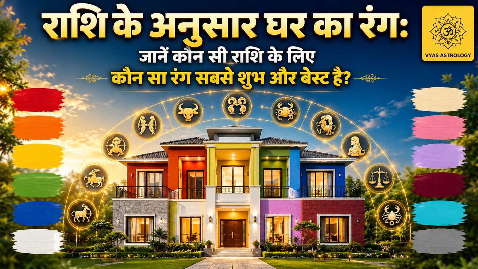 राशि के अनुसार घर का रंग: जानें आपके लिए कौन सा रंग सही रहेगा
