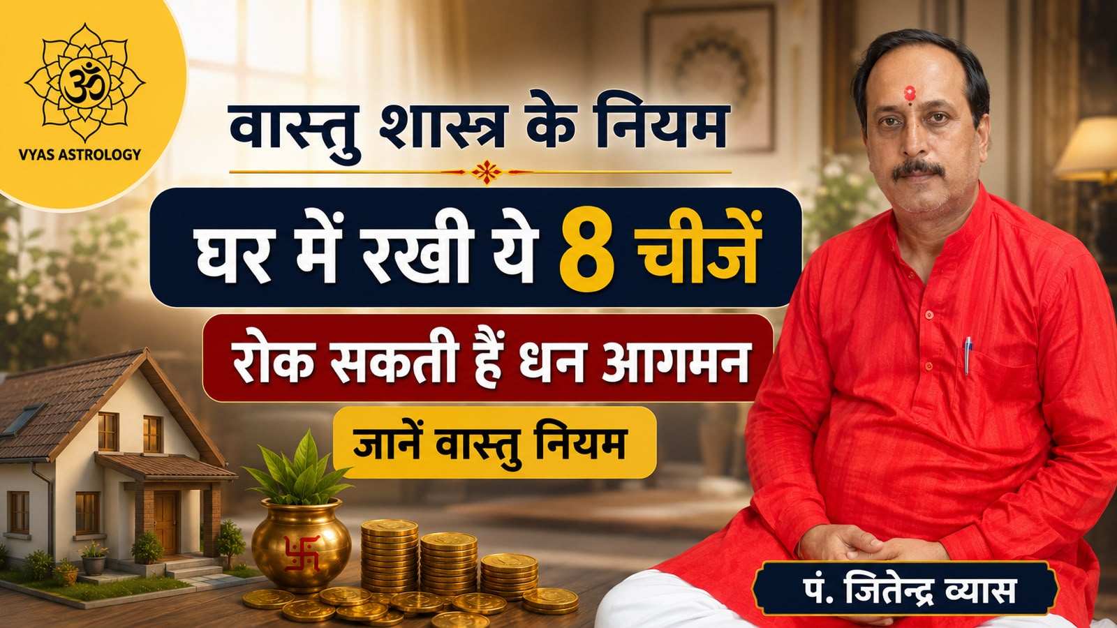 वास्तु शास्त्र के नियम: घर में रखी ये 8 चीजें रोक सकती हैं धन आगमन, जानें वास्तु नियम