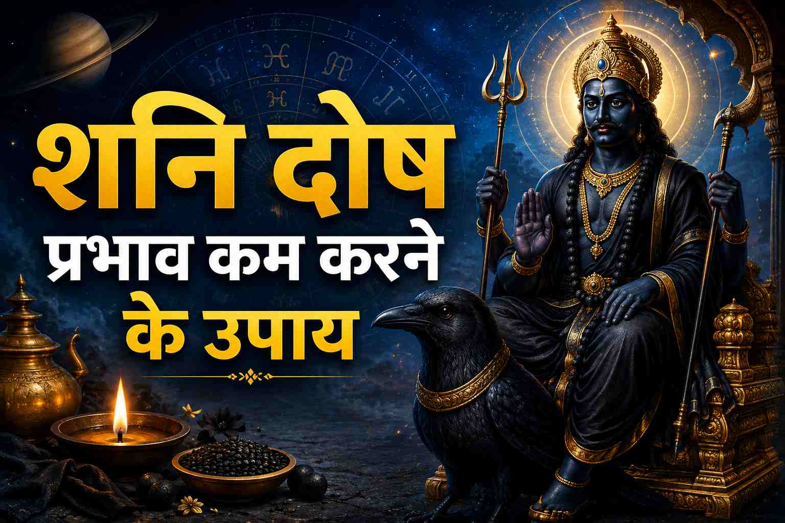 शनि प्रभाव कम करने के उपाय: शनि दोष से राहत पाने के आसान उपाय