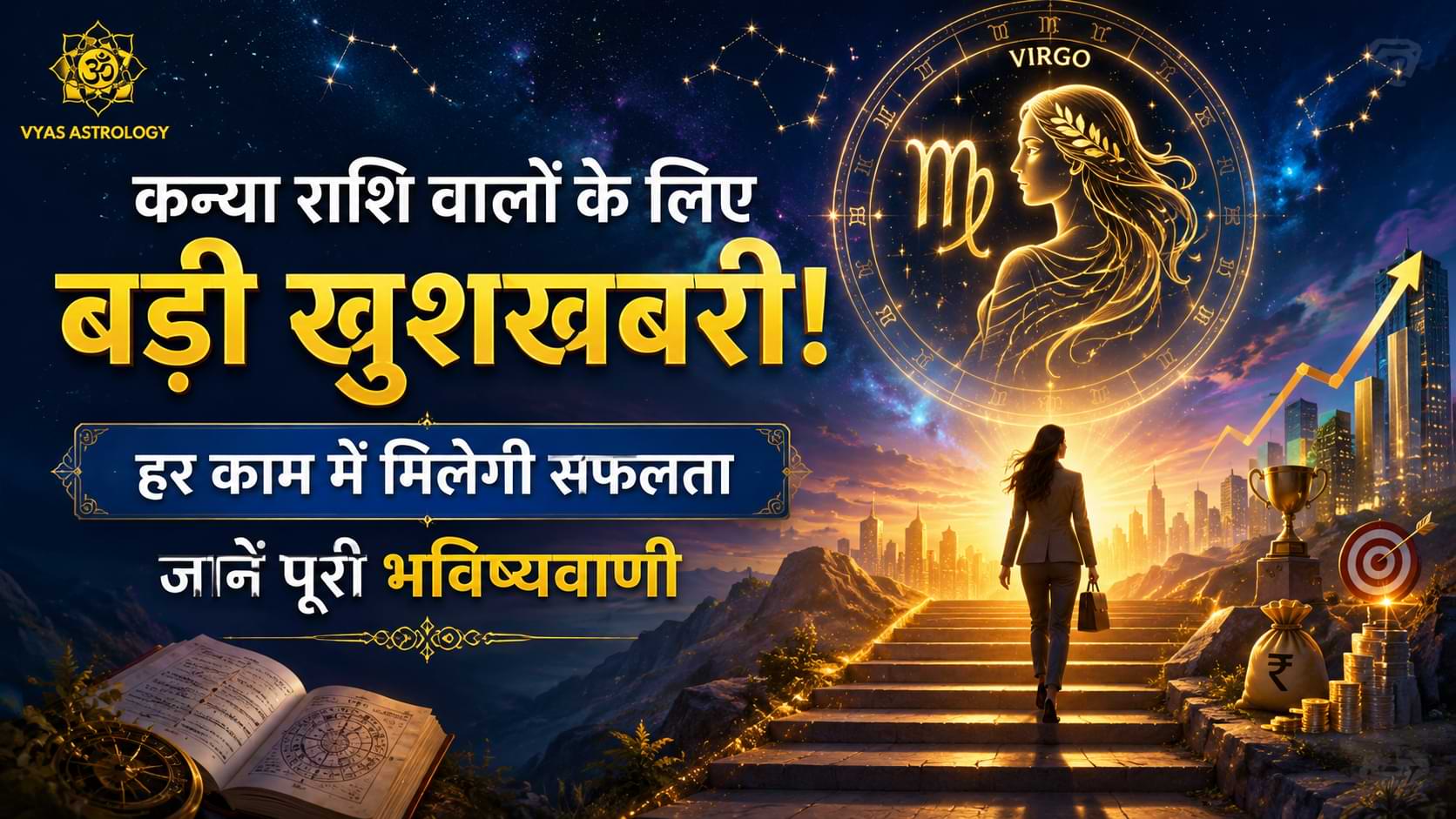 कन्या राशि वालों के लिए बड़ी खुशखबरी, धन और करियर में मिलेगा बड़ा लाभ